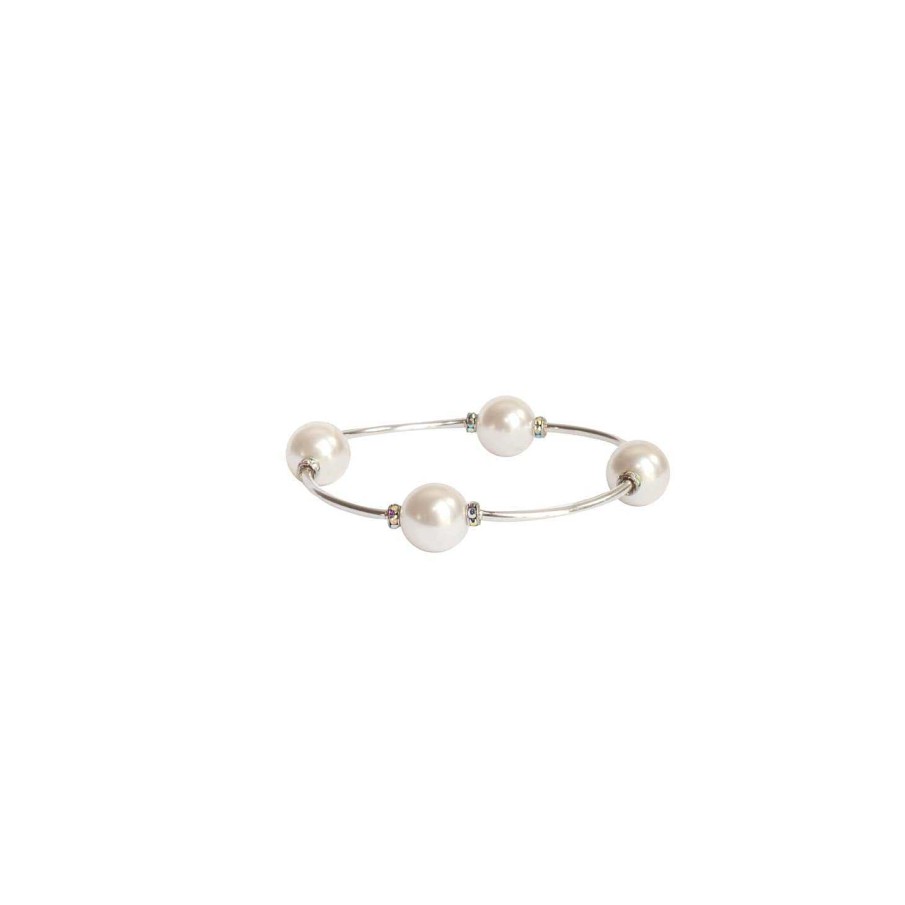 Jewelry Made as Intended | Blessing Crystal Pearl 12Mm Bracelet - Silver