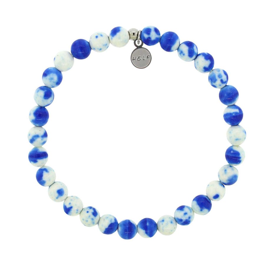 Jewelry T. Jazelle | Good Energy Blue & White Jasper Bracelet