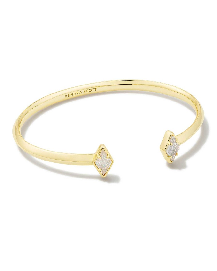 Jewelry Kendra Scott | Kinsley Gold Cuff Bracelet In Iridescent Drusy