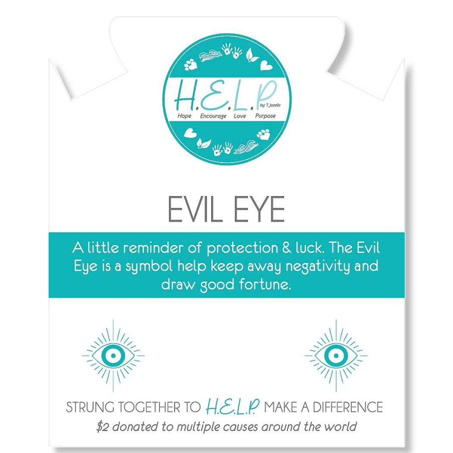 Jewelry T. Jazelle | T. Jazelle H.E.L.P. Evil Eye Charm Bracelet