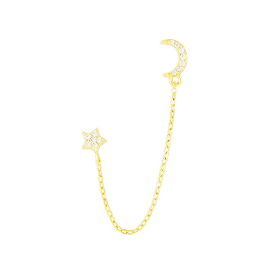 Jewelry F.Y.B. | Dreamer Chain Studs - Gold