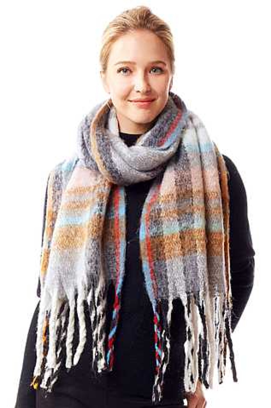 Accessories Wona Trading | Cozy Cabin Plaid Scarf