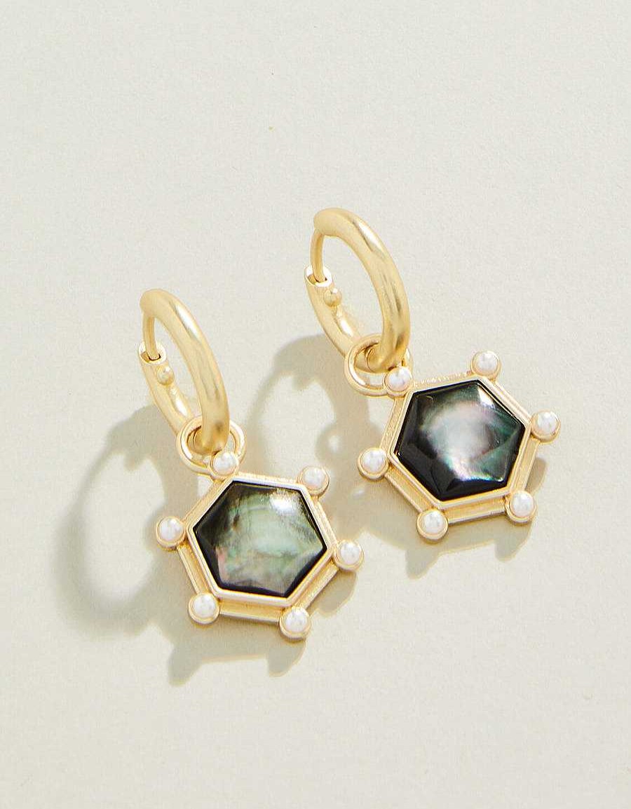 Jewelry Spartina 449 | Hexa Convertible Hoop Earrings In Grey Mother Of Pearl