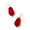 Jewelry Kendra Scott | Alexandria Gold Drop Earrings In Cranberry Illusion