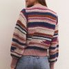 Apparel Z Supply | Asheville Stripe Sweater In Magenta Punch