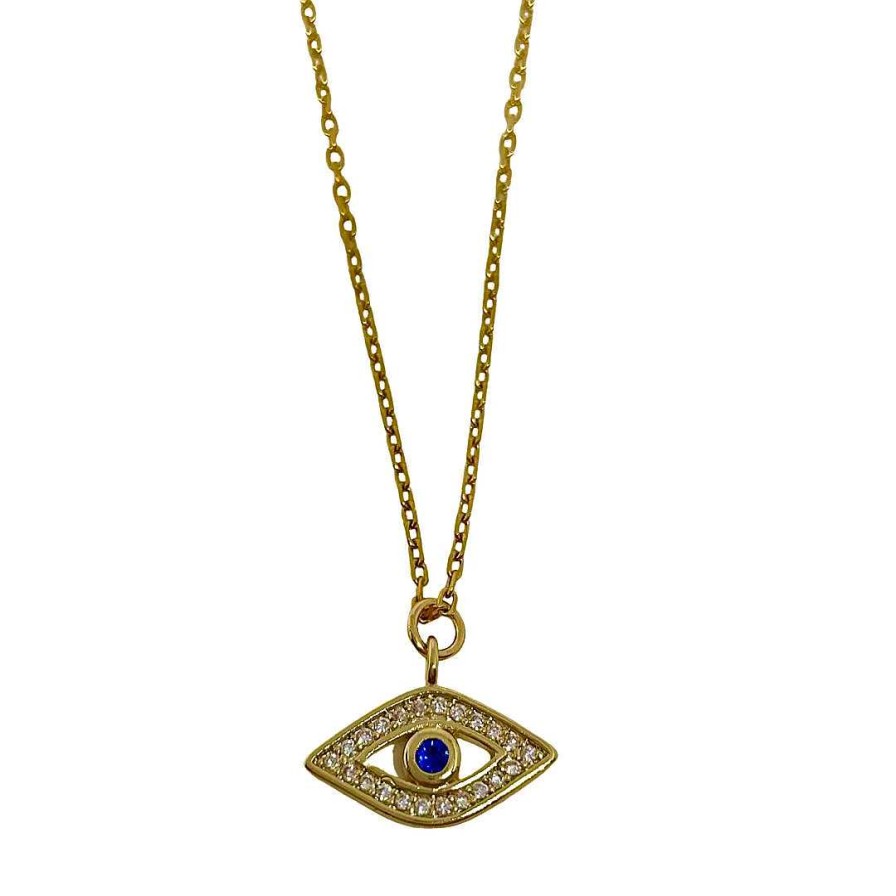 Jewelry Nikki Smith Designs | Evil Eye Adjustable Waterproof Necklace