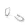 Jewelry Kendra Scott | Murphy Pave Huggie Earrings In Crystal