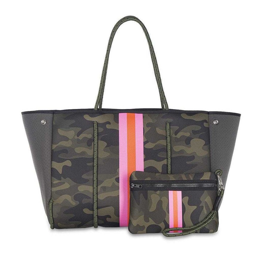 Accessories Haute Shore | Greyson Showoff Tote In Green Camo