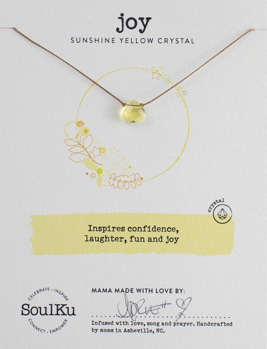 Jewelry Soulku | Soulku Sunshine Yellow Crystal Necklace For Joy