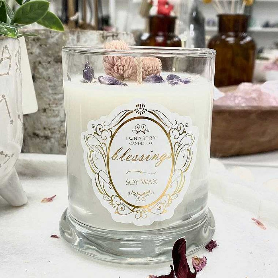 Home & Gifts Lunastry | Blessings Crystal Candle