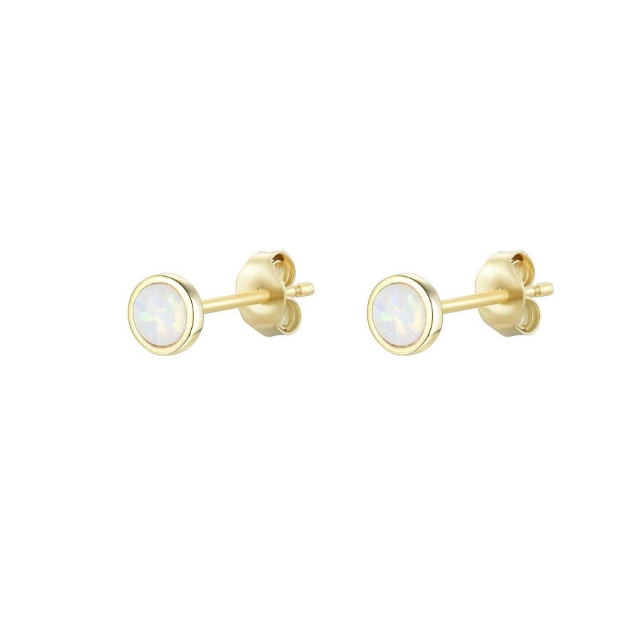 Jewelry Kamaria | Kamaria Round Opal Stud Earrings