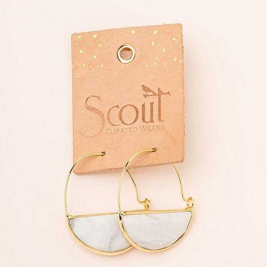 Jewelry Scout Curated Wears | Scout Curated Wears Stone Prism Hoop - Turquoise/Gold