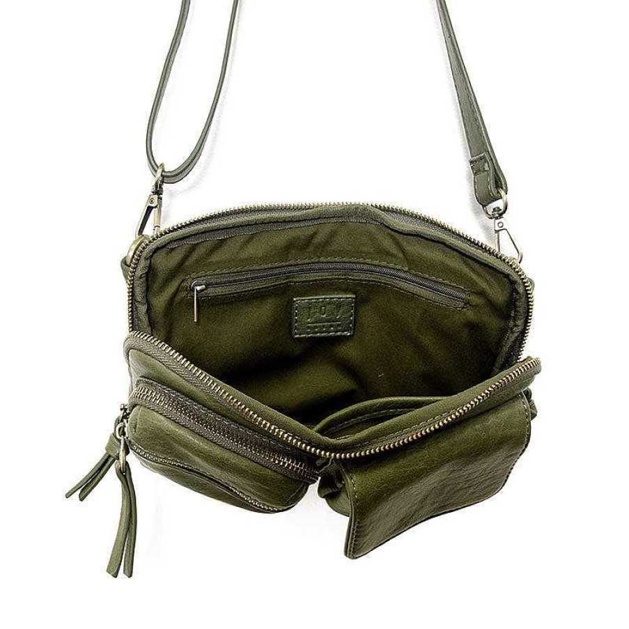 Accessories Joy Susan | Kendra Cargo Pocket Sling Crossbody Bag - Moss