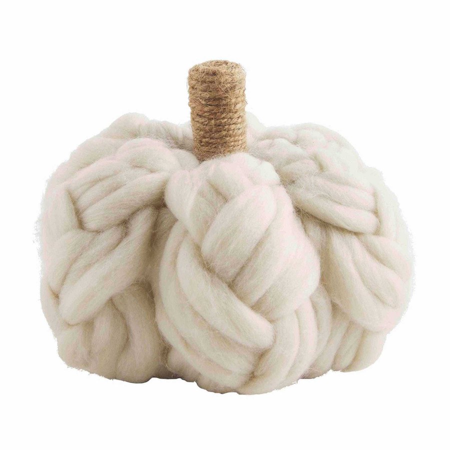 Home & Gifts Mudpie | Cream Chunky Pumpkin Sitter