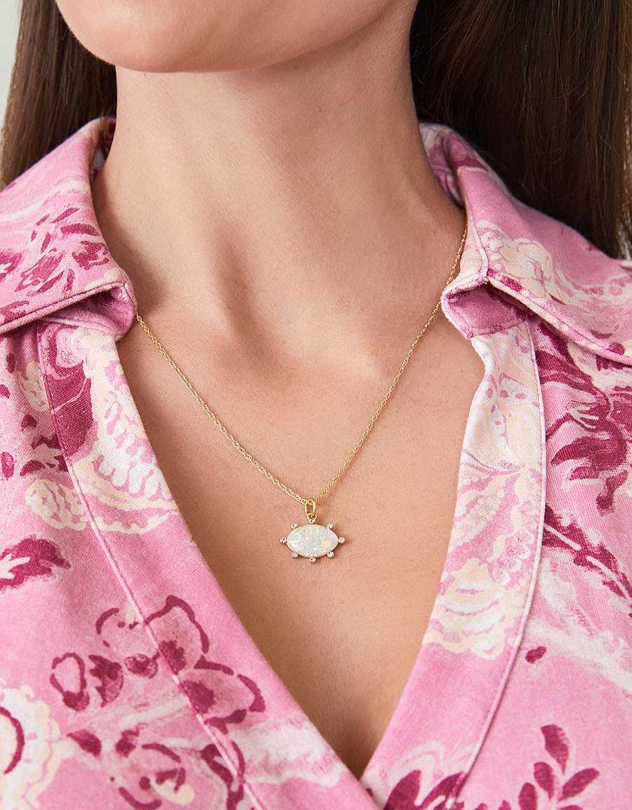 Jewelry Spartina 449 | Opaline Necklace In White Crystal