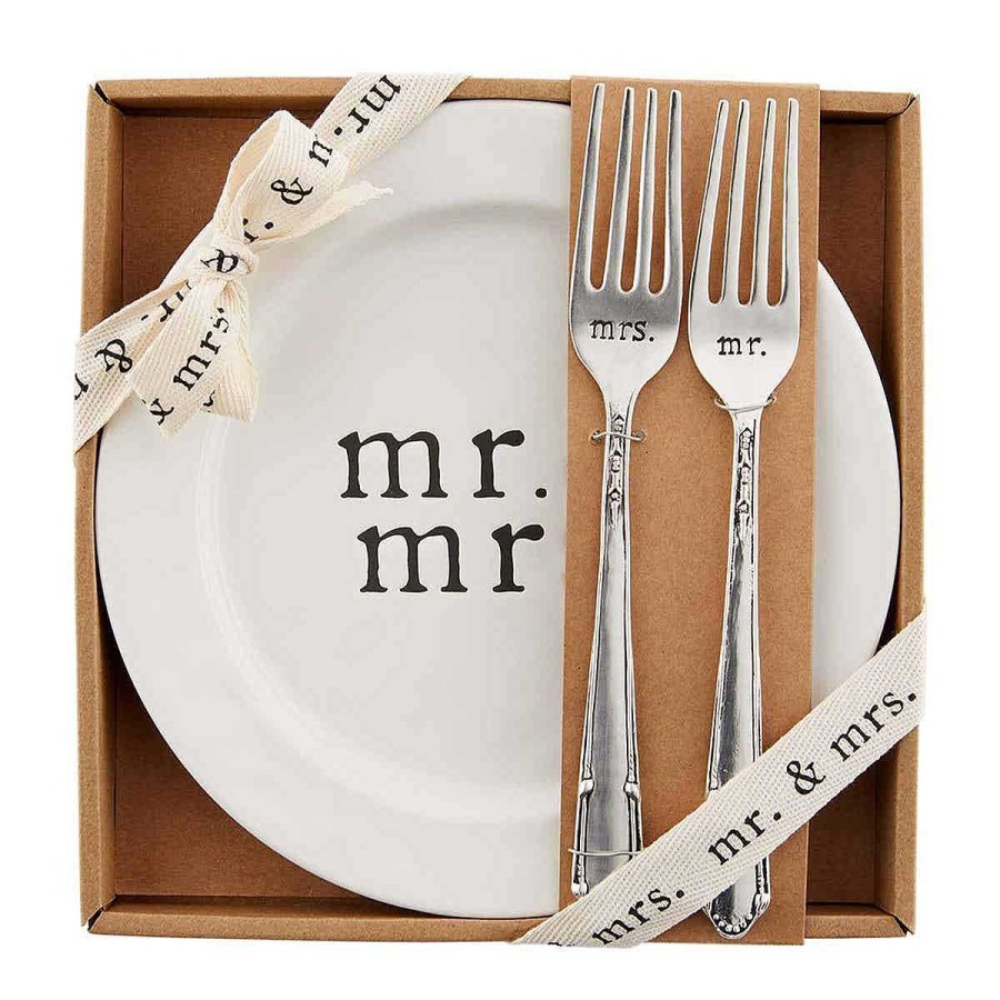 Home & Gifts Mudpie | Mr. & Mrs. Wedding Cake Plate Set