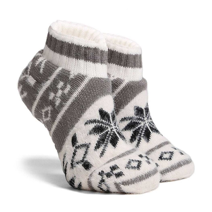 Accessories Fashion City | Cozy Nordic Snowflake Ankle Slipper Socks