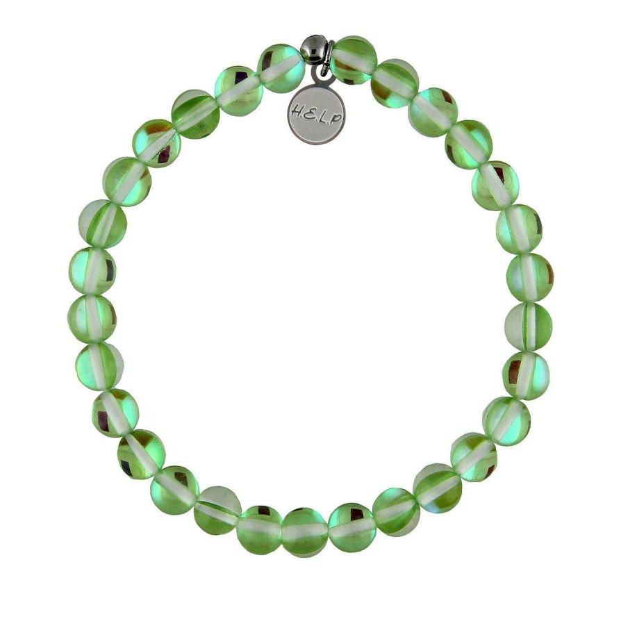 Jewelry T. Jazelle | Lucky Green Opalescent Stacker Bracelet