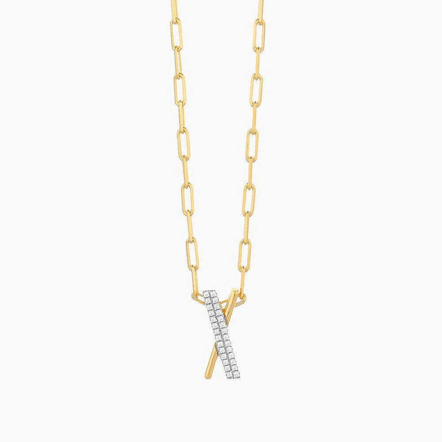 Jewelry Ella Stein | Cross My Heart Diamond Necklace