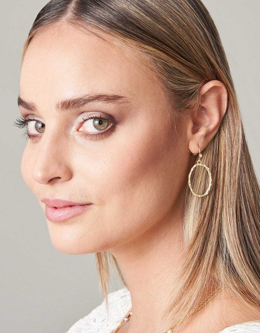 Jewelry Spartina 449 | Sand Bar Ripple Earrings White Opal