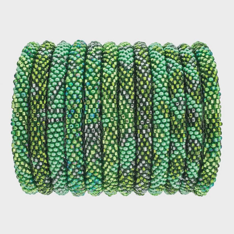 Jewelry Aid Through Trade | Roll-On Bracelet - Emerald