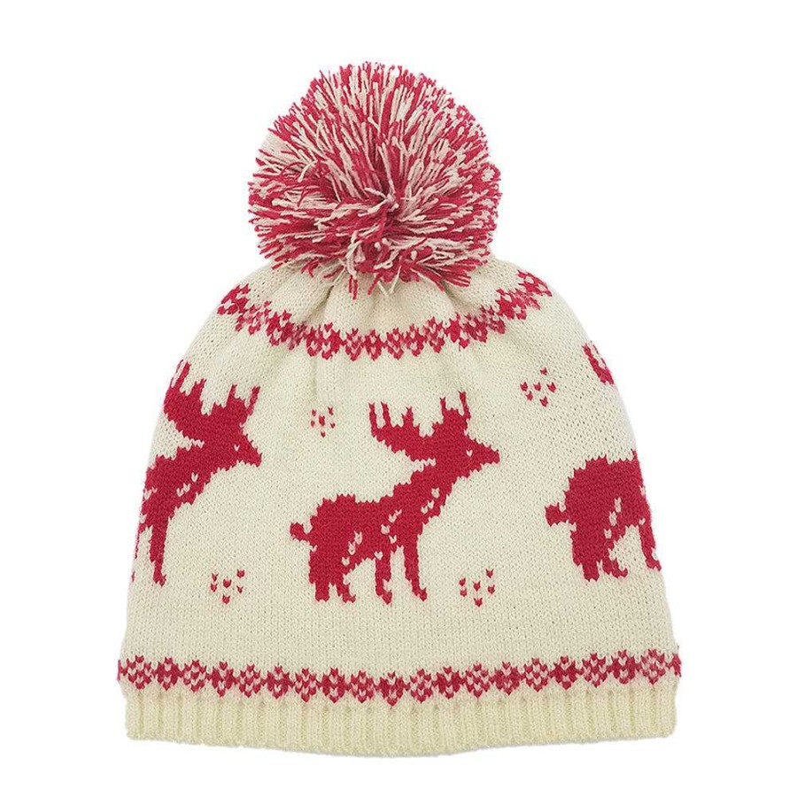 Accessories Wona Trading | Nordic Reindeer Pom Beanie