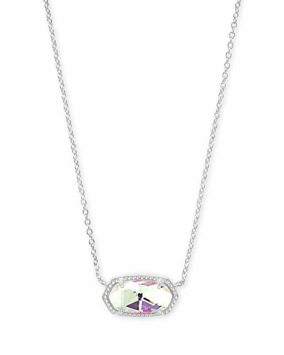 Jewelry Kendra Scott | Elisa Silver Pendant Necklace In Dichroic Glass