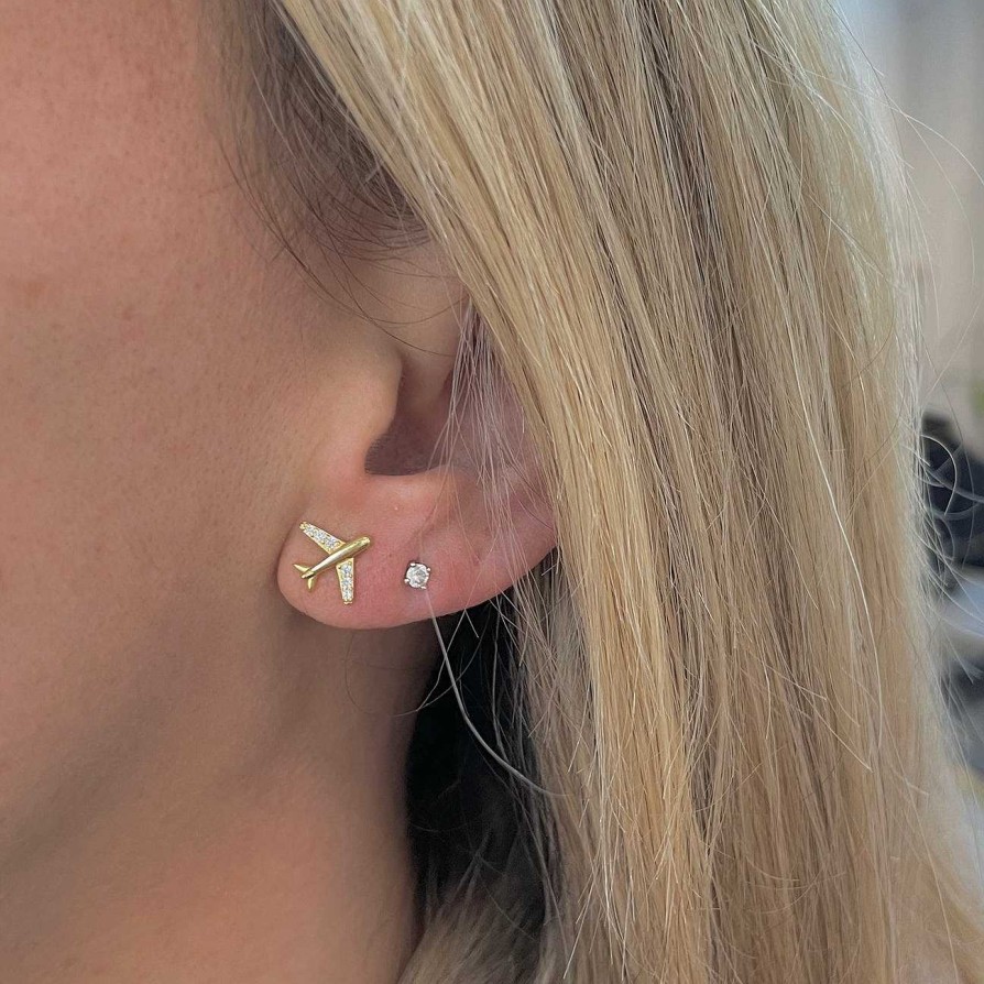 Jewelry Nikki Smith Designs | Fly Away Gold Studs