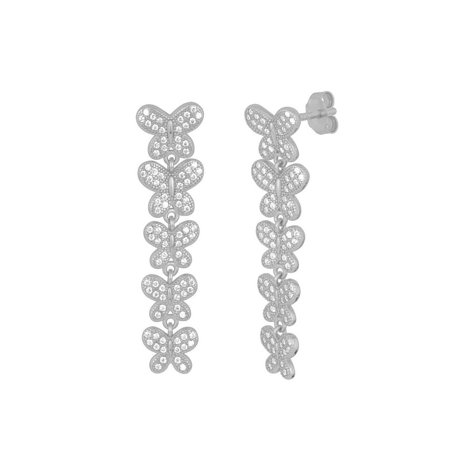 Jewelry F.Y.B. | Butterfly Garden Earrings - Silver