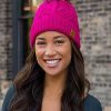 Accessories Panache | Winter Chill Cable Knit Pom Hat