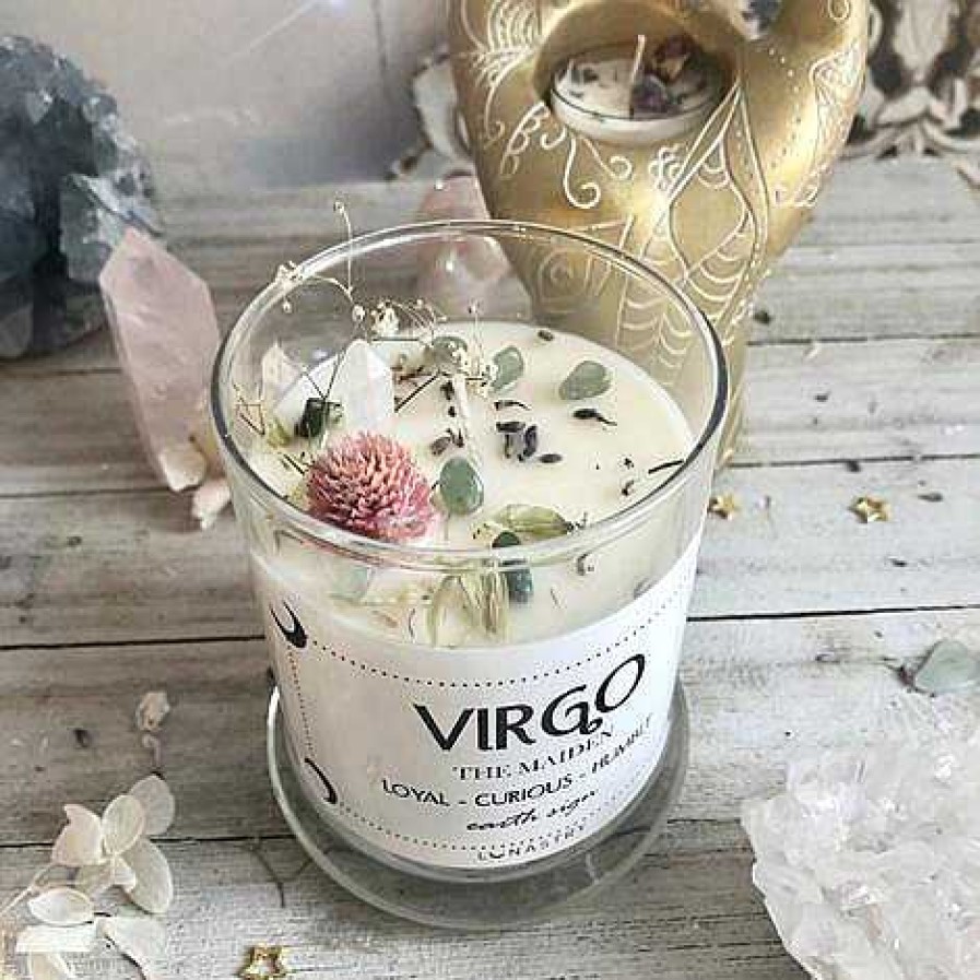 Home & Gifts Lunastry | Zodiac Crystal Embellished Candle