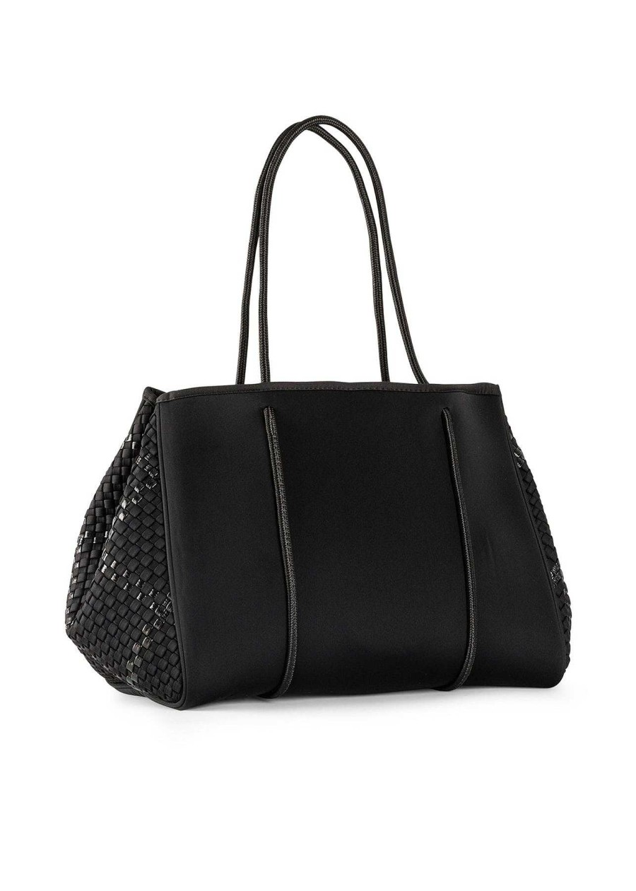 Accessories Haute Shore | Greyson Noir Woven Tote