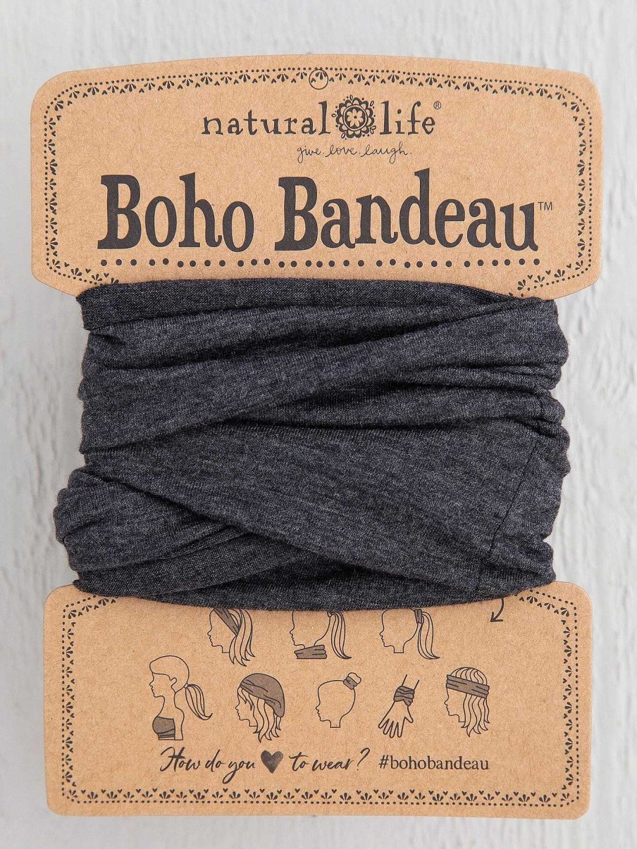 Accessories Natural Life | Heathered Charcoal Boho Bandeau