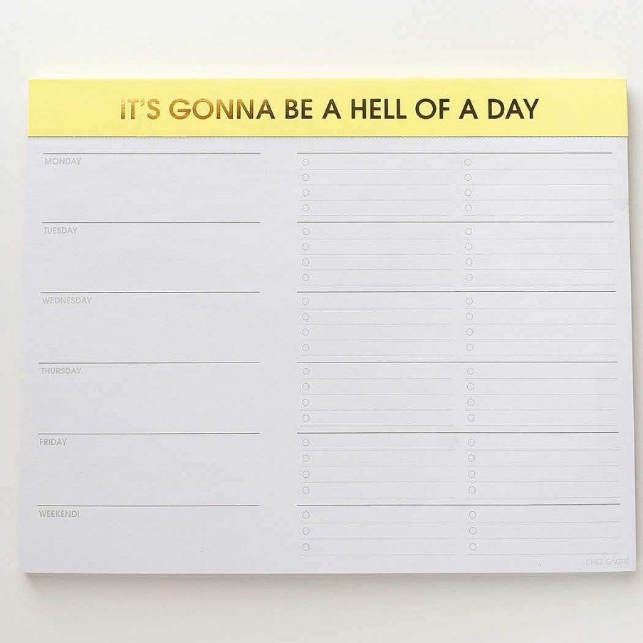 Home & Gifts Chez Gagne | Gonna Be A Hell Of A Day Planner Notepad