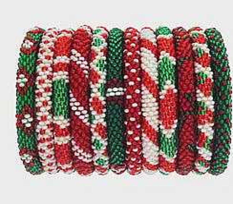 Jewelry Aid Through Trade | Roll-On Bracelet - Mistletoe