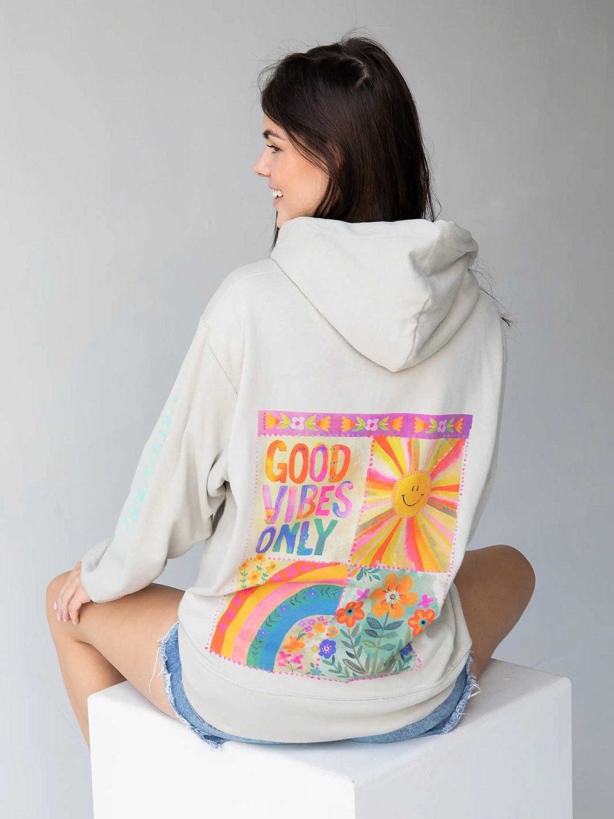 Apparel Natural Life | Natural Life Hoodie Sweatshirt Good Vibes Only