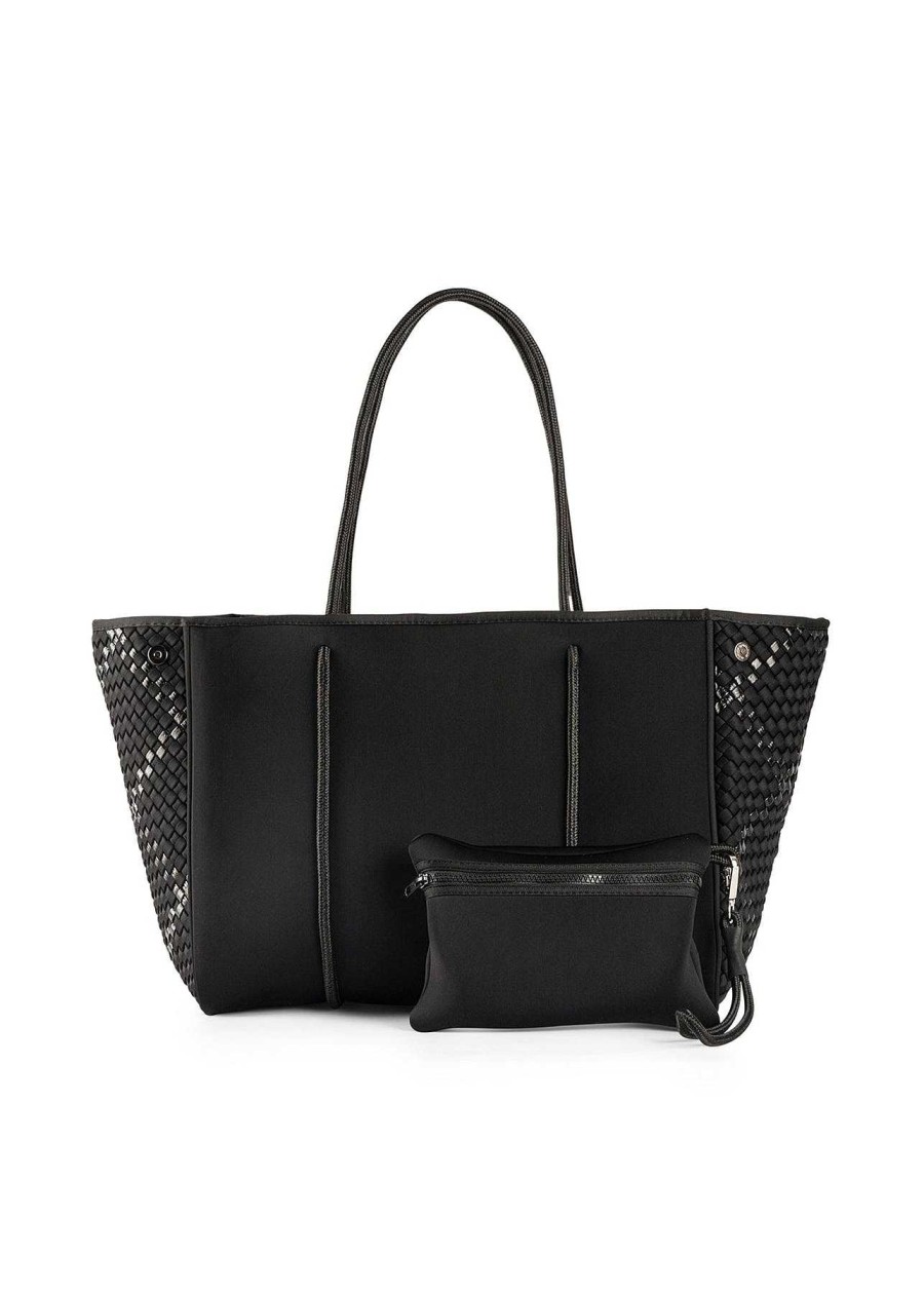 Accessories Haute Shore | Greyson Noir Woven Tote