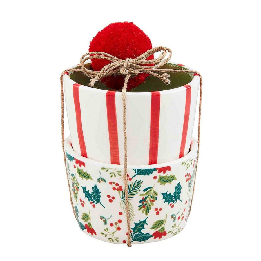 Home & Gifts Mudpie | Poinsettia Tidbit Set