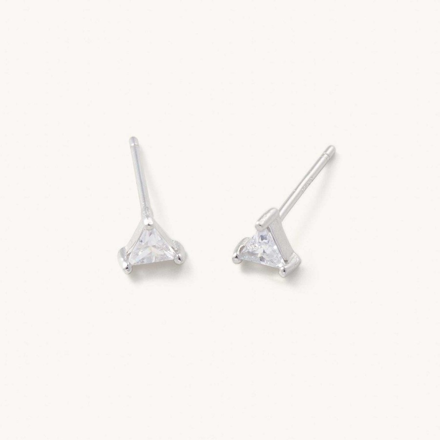 Jewelry Nikki Smith Designs | Silver Triangle Studs