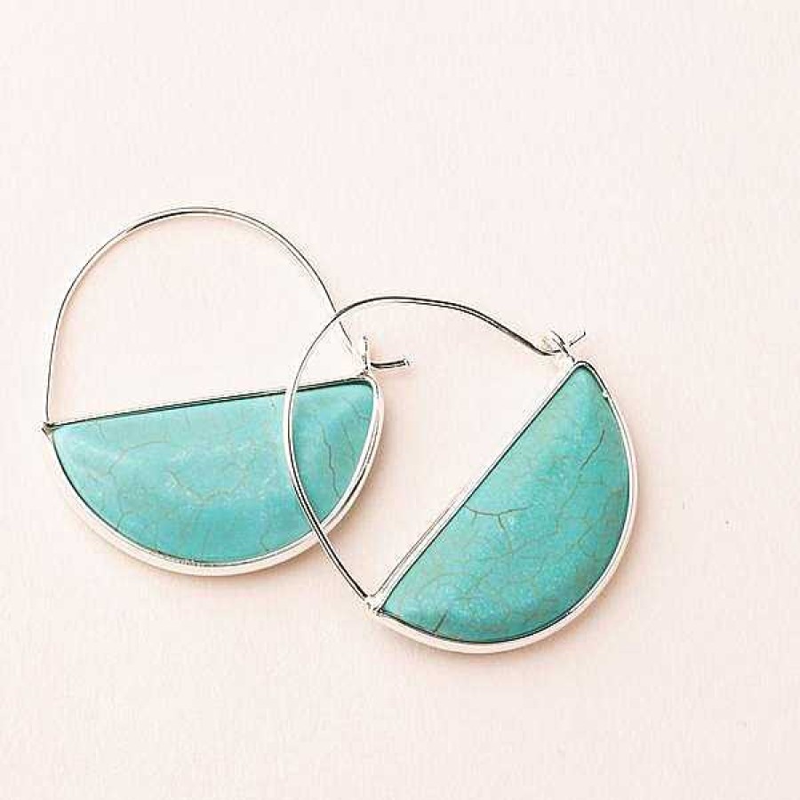 Jewelry Scout Curated Wears | Scout Curated Wears Stone Prism Hoop - Turquoise/Silver