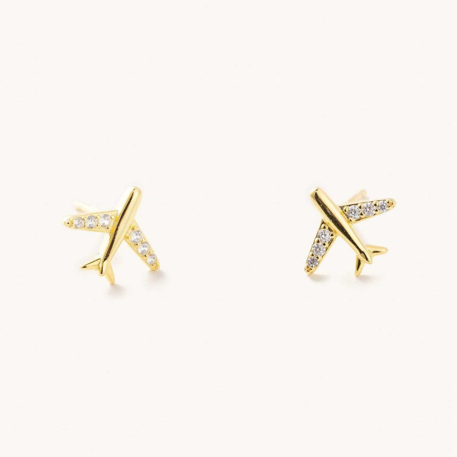 Jewelry Nikki Smith Designs | Fly Away Gold Studs