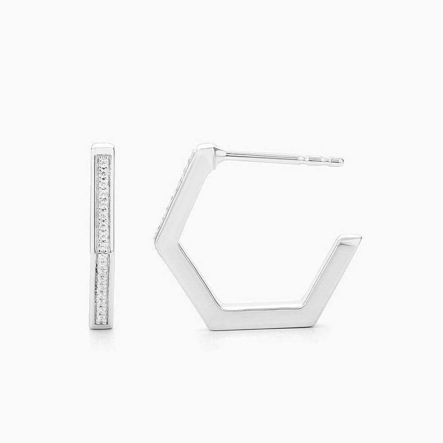 Jewelry Ella Stein | Hexa Diamond Huggie Earrings