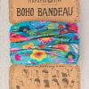 Accessories Natural Life | Teal Folk Flower Boho Bandeau