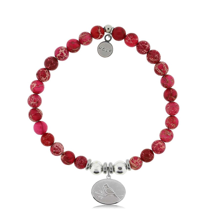 Jewelry T. Jazelle | T. Jazelle Cardinal Bracelet Cranberry Jasper