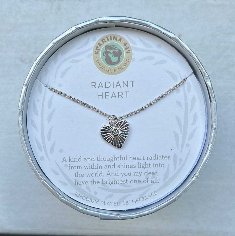 Jewelry Spartina 449 | Radiant Heart Necklace Silver