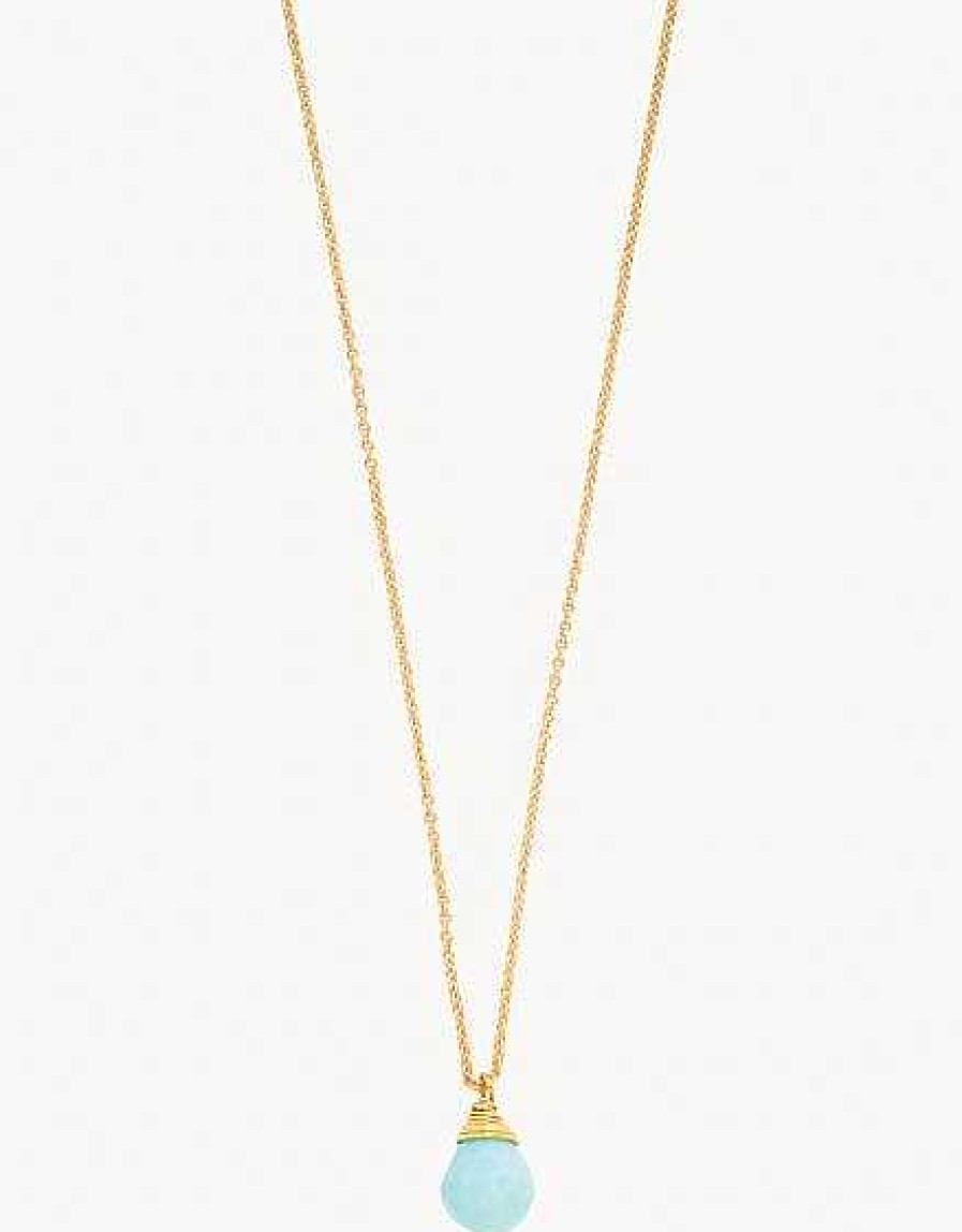 Jewelry Spartina 449 | Relax Crystal Drop Necklace Sea Foam