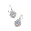 Jewelry Kendra Scott | Grayson Silver Sunburst Earrings In Iridescent Opalite Glass