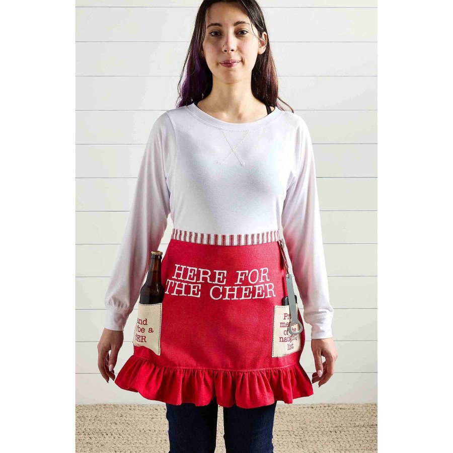 Home & Gifts Mudpie | Christmas Cheer Half Apron