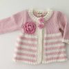 Home & Gifts Huggalugs | Baby Parfait Pink Hand Knit Sweater