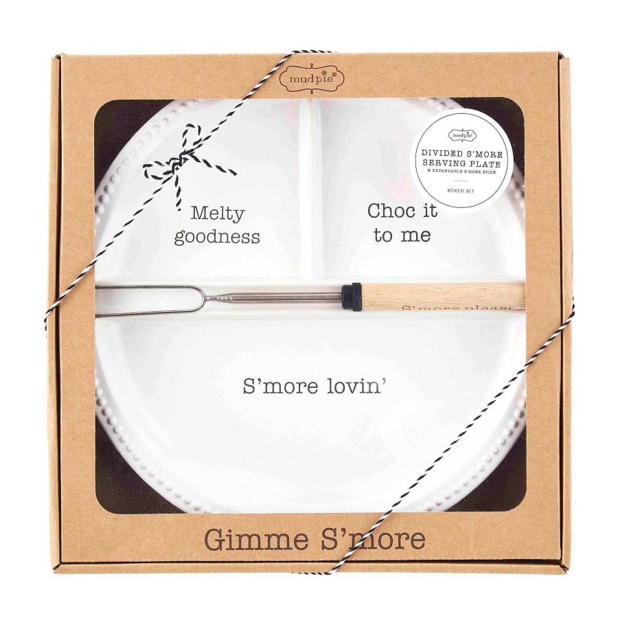 Home & Gifts Mudpie | S'Mores Plate And Skewer Set